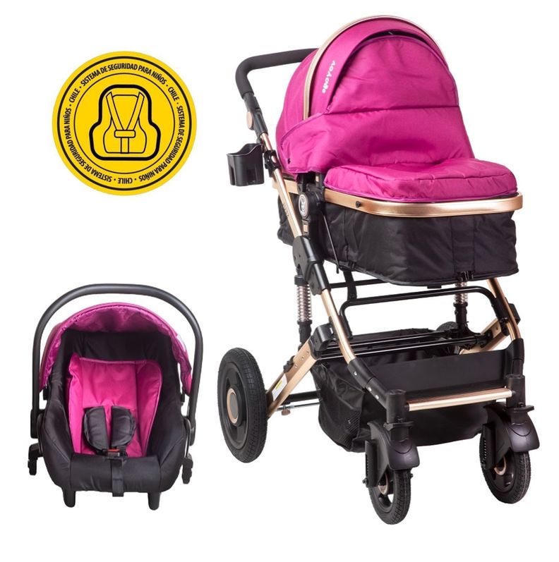 Coche Travel System Seul Pink-0