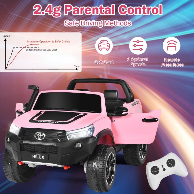 Auto Toyota Hilux Rugged X 12V Pink-3