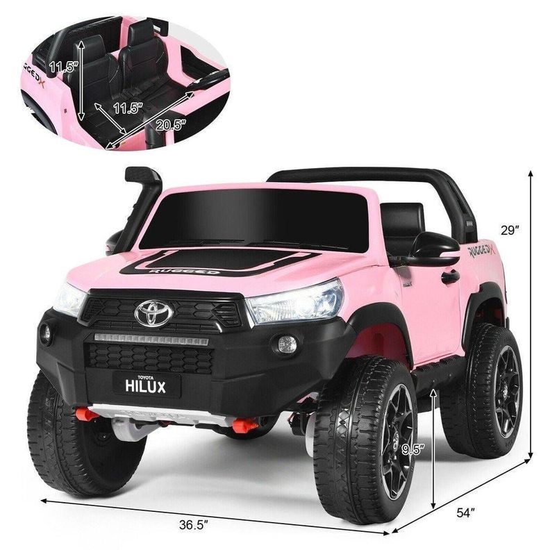 Auto Toyota Hilux Rugged X 12V Pink-5