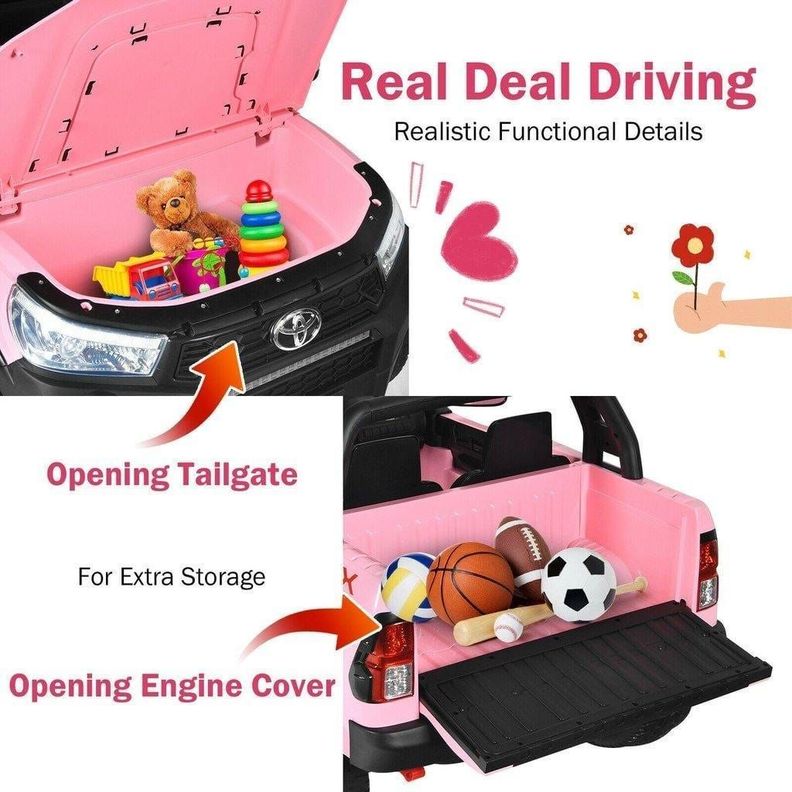 Auto Toyota Hilux Rugged X 12V Pink-6