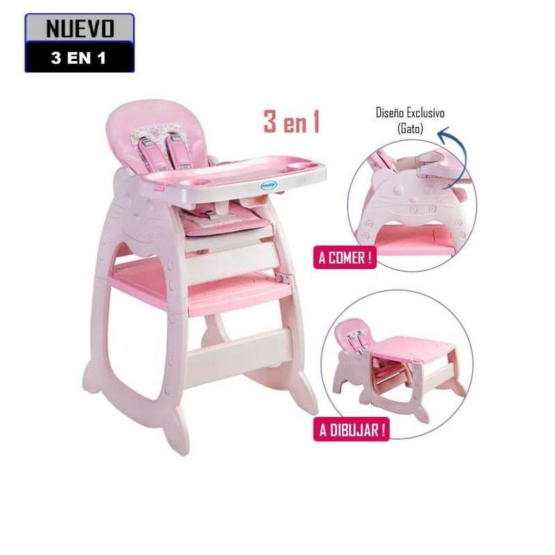 Silla De Comer Cat Love Sit-Up Pink-1