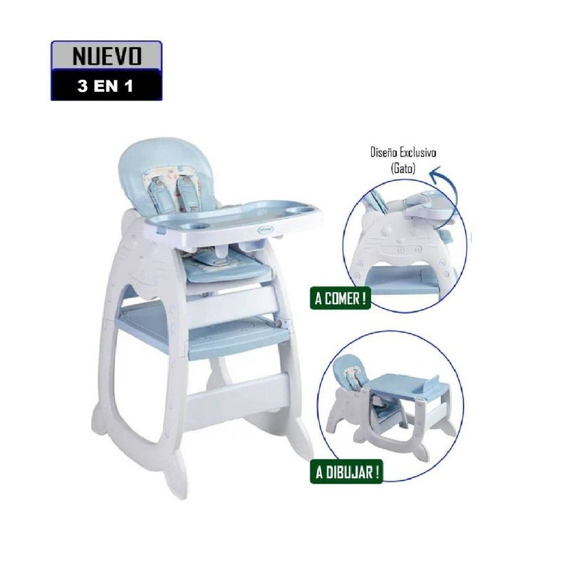 Silla De Comer Cat Love Sit-Up Blue-1