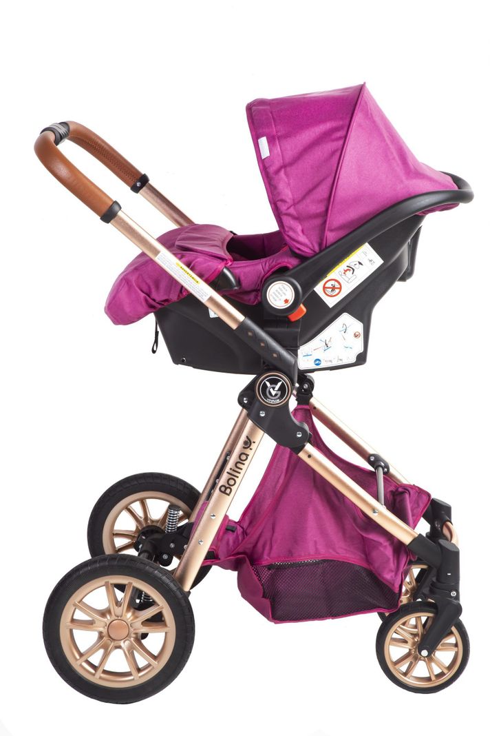 Coche Travel System Bolina Fucsia-2