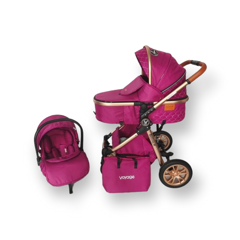 Coche Travel System Bolina Fucsia-4