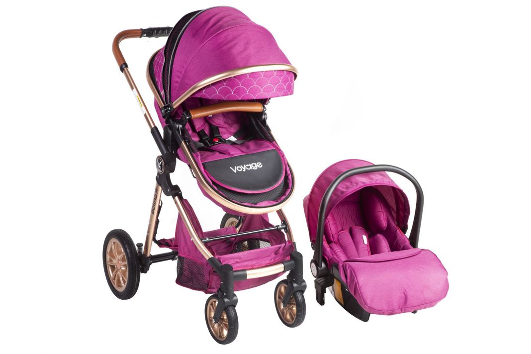 Coche Travel System Bolina Fucsia-0
