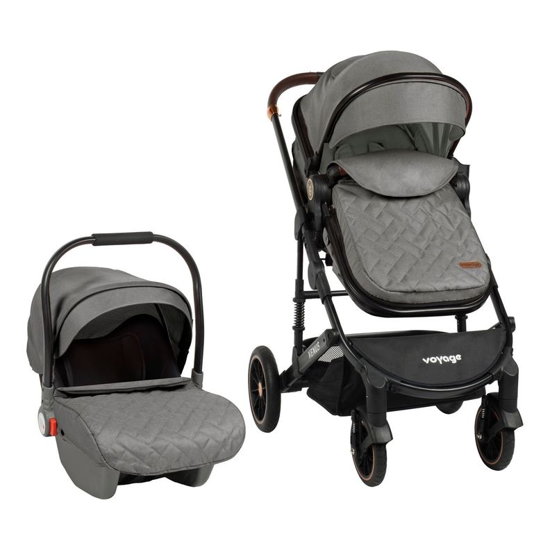 Coche Travel System Venus Grey 2 en 1-0