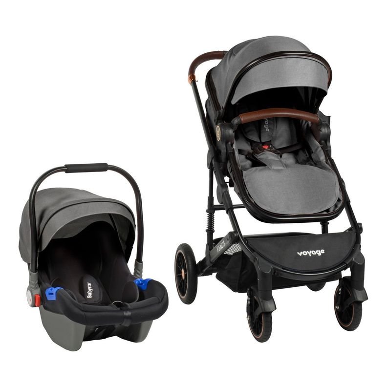 Coche Travel System Venus Grey 2 en 1-1