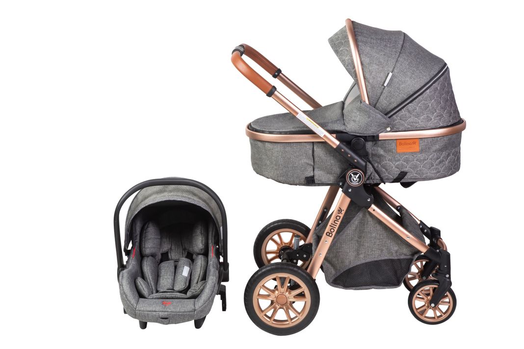 Coche Travel System Bolina Grey Nuevo-0