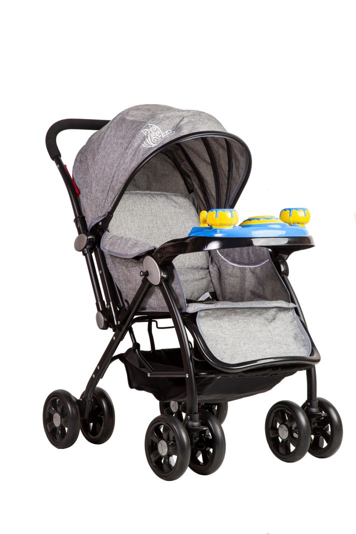 coche cuna con cambio de manillar con juguete musical-0
