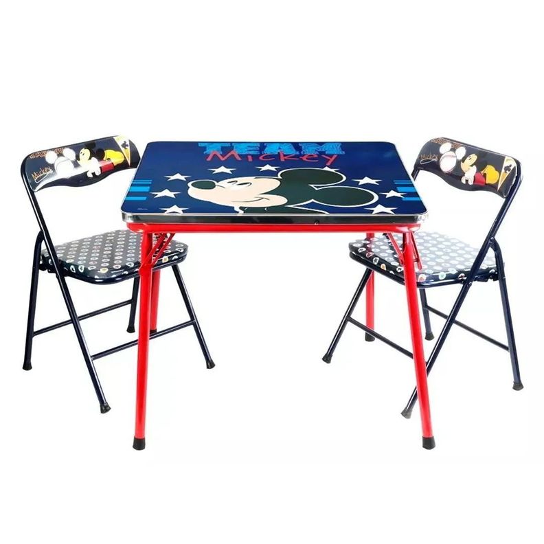 Mesa + 2 Sillas Mickey Mouse Plegable-1
