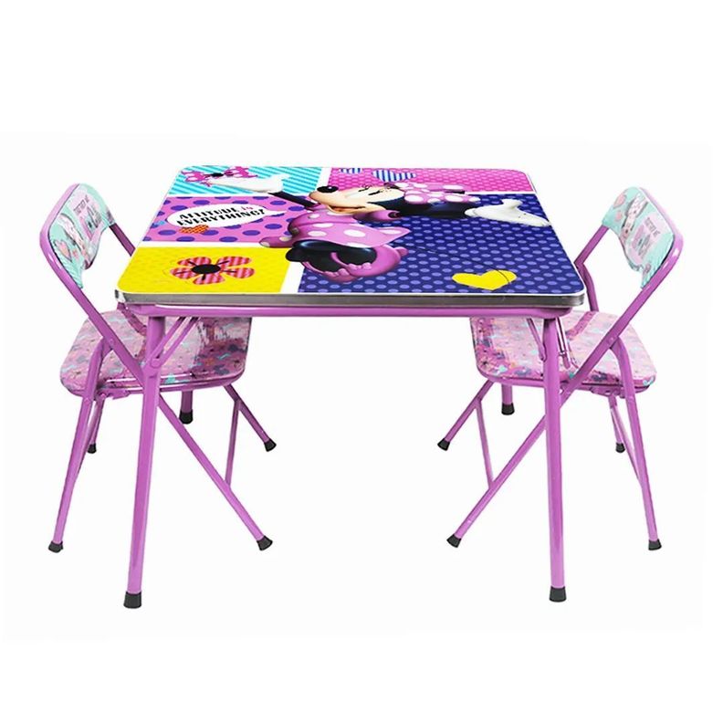 Mesa + 2 Sillas Minnie Mouse Plegable-1