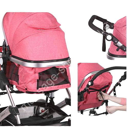 Coche Moises Cynebaby Pink-2