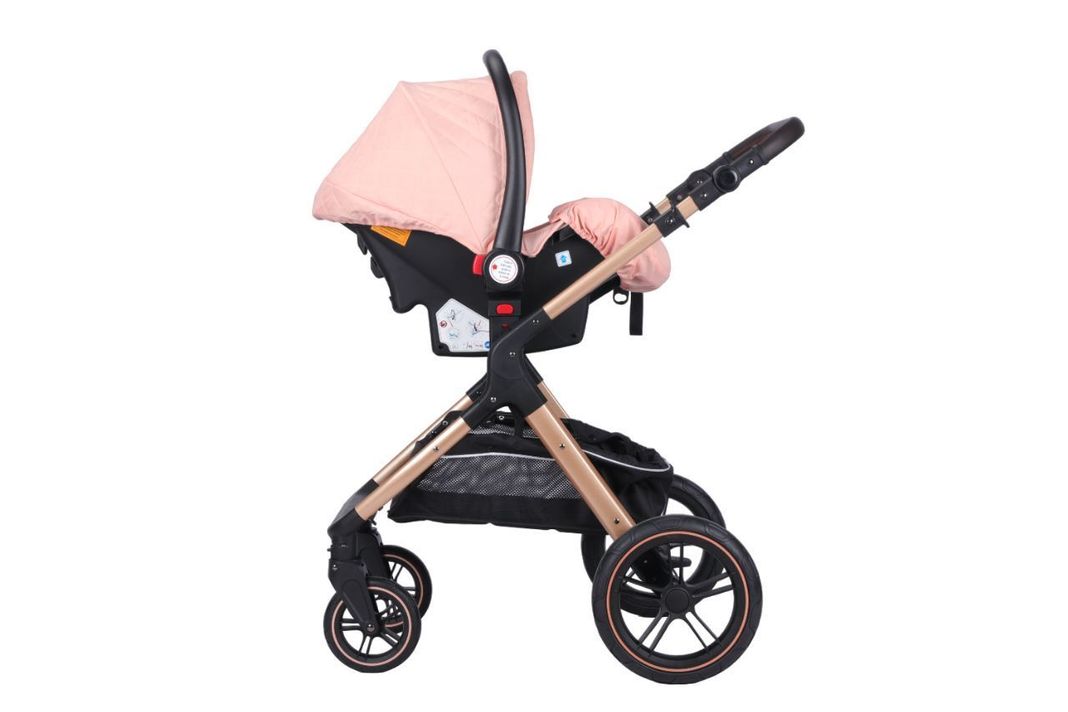 Coche Travel Sytem X1 Pink con Silla Certificada-1