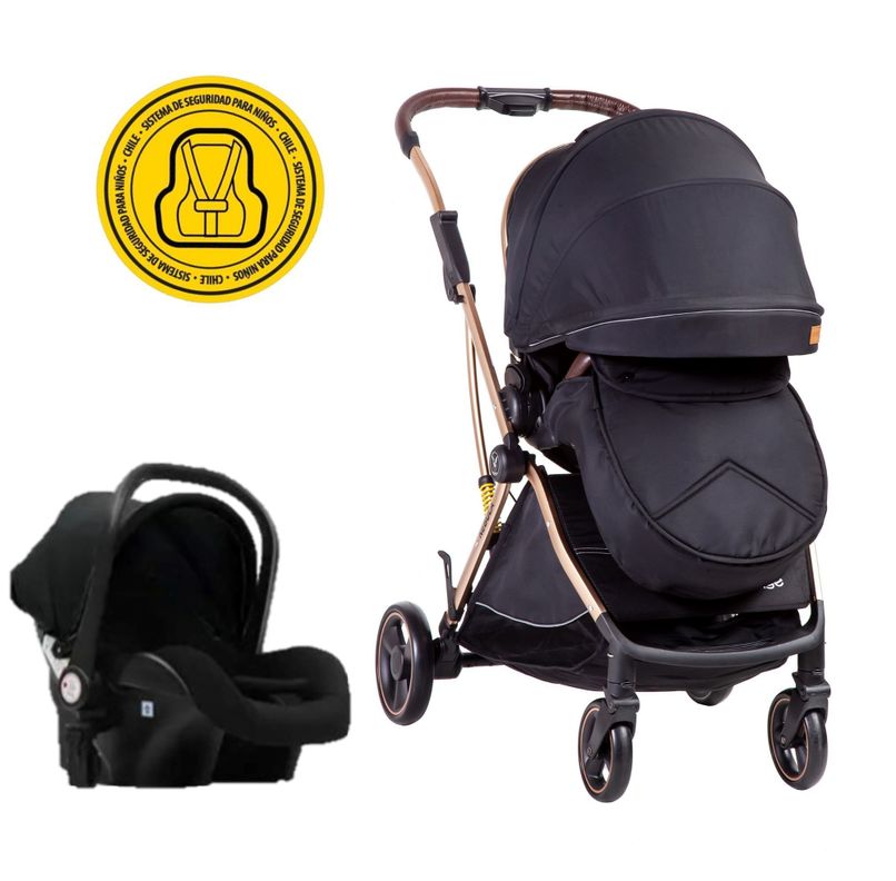 Coche Travel System Nebula Black-0