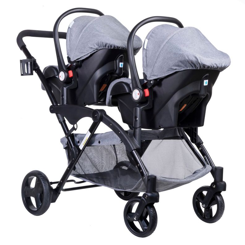 Coche Duo Travel System Géminis Grey-1