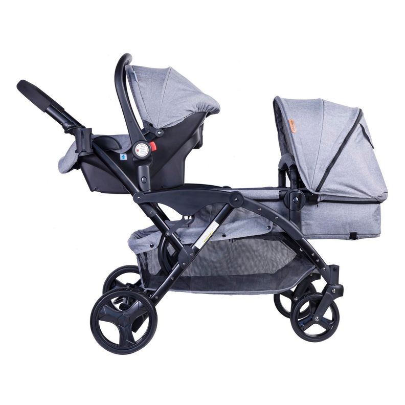 Coche Duo Travel System Géminis Grey-3