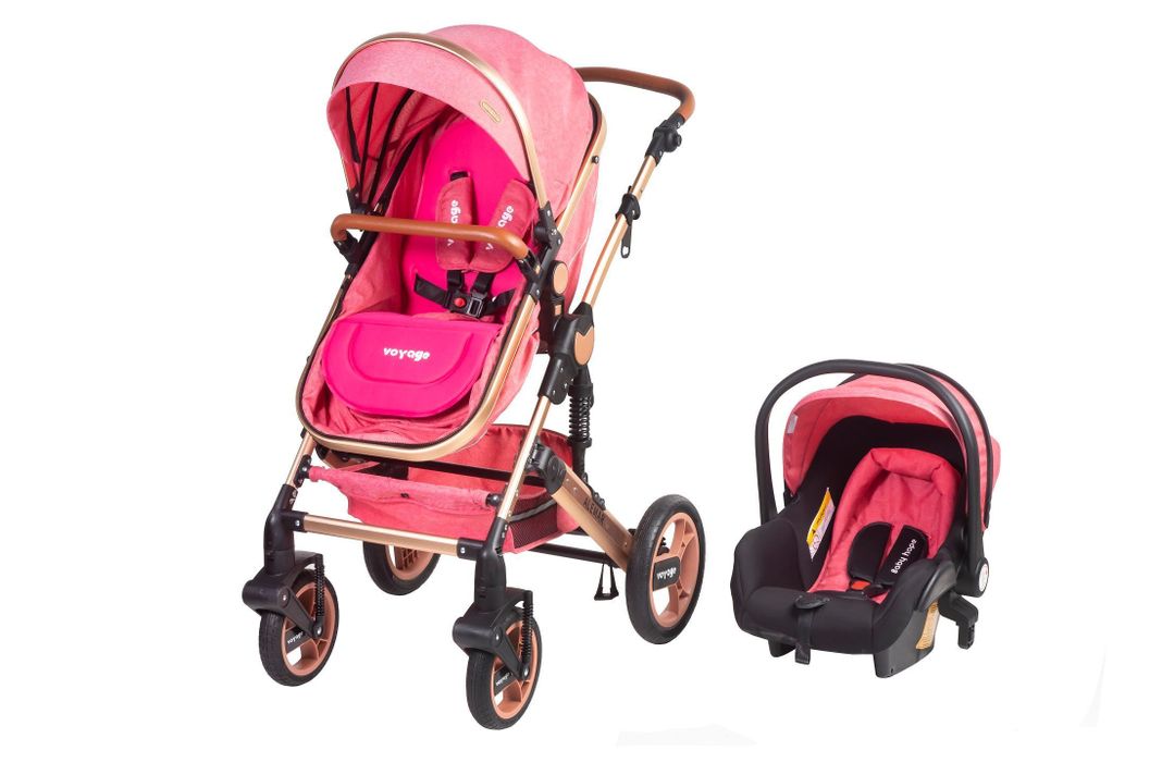 Coche Travel System Alemar Pink-1