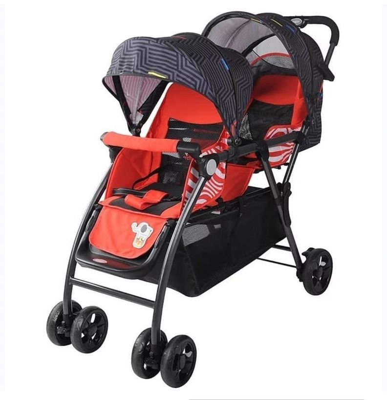 Coche Duo Hermano Mayor y Menor Duplex Red-2