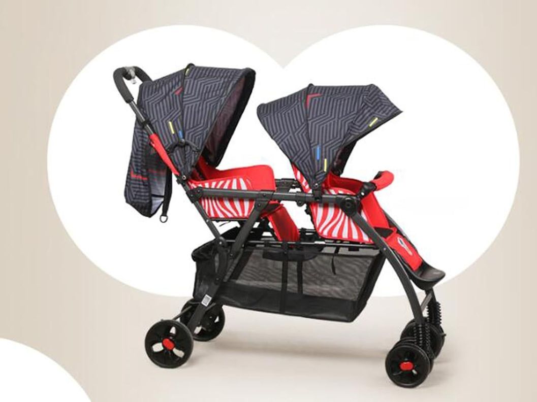 Coche Duo Hermano Mayor y Menor Duplex Red-3
