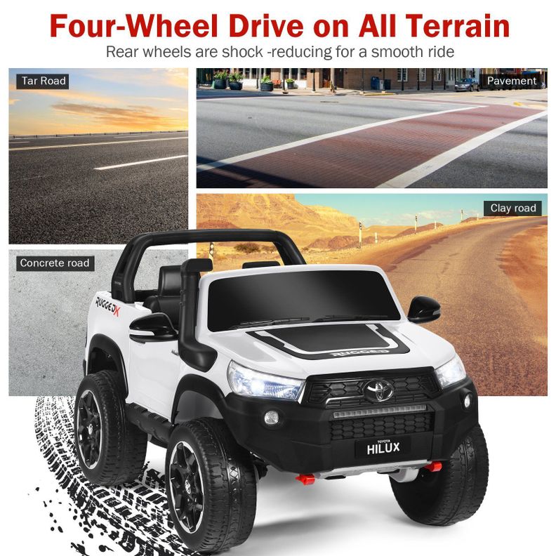 Auto Toyota Hilux Rugged X 12V White-3