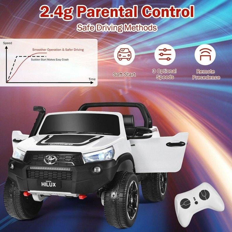Auto Toyota Hilux Rugged X 12V White-4