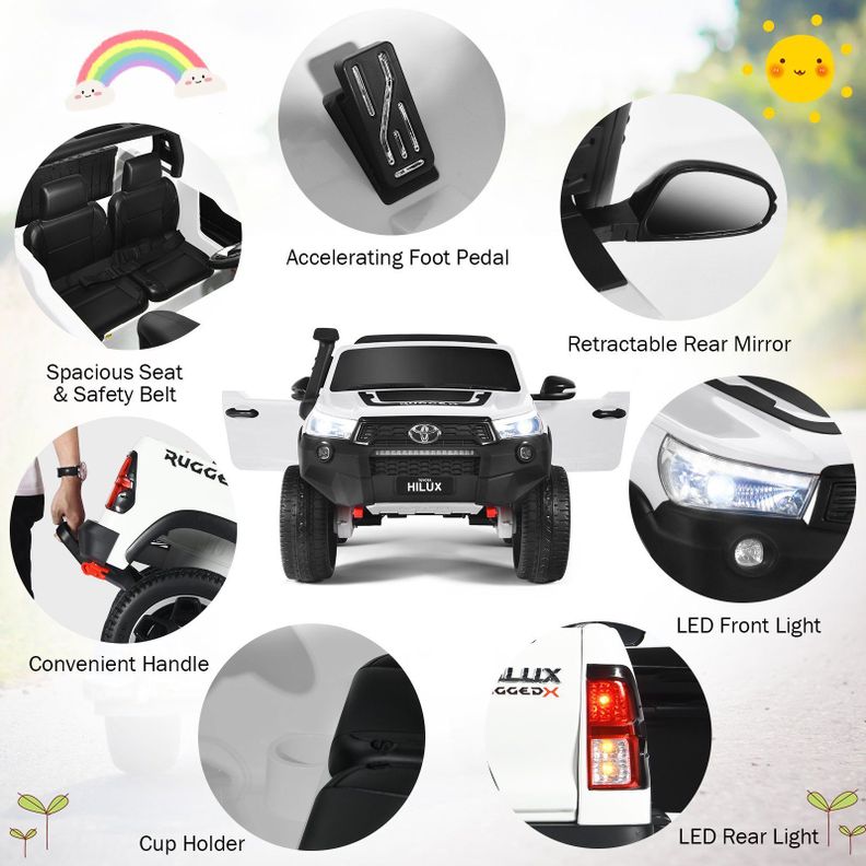 Auto Toyota Hilux Rugged X 12V White-5