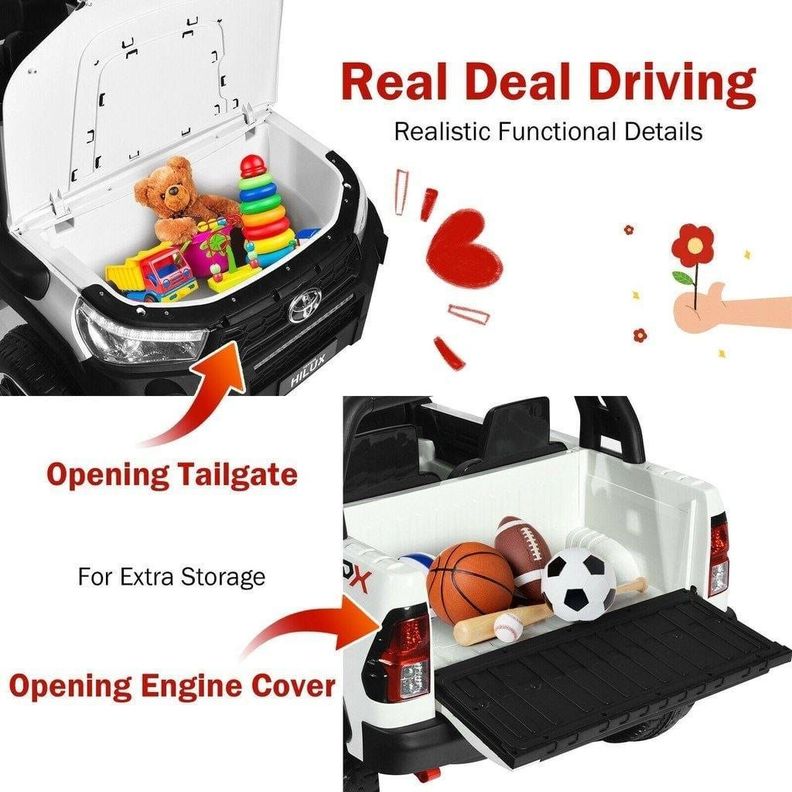 Auto Toyota Hilux Rugged X 12V White-7