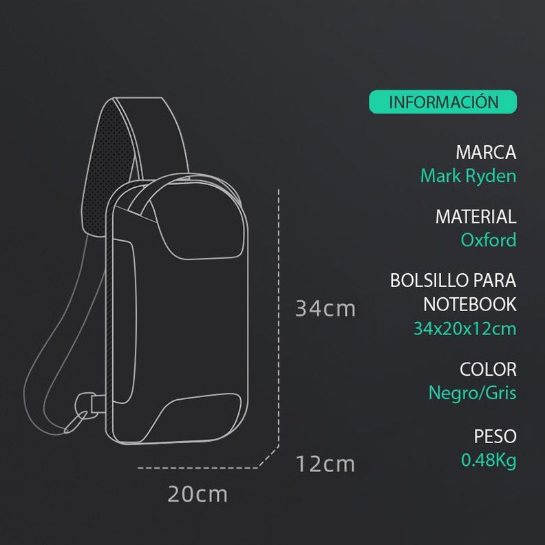 MOCHILA MARK RYDEN VIPER NEGRO-1