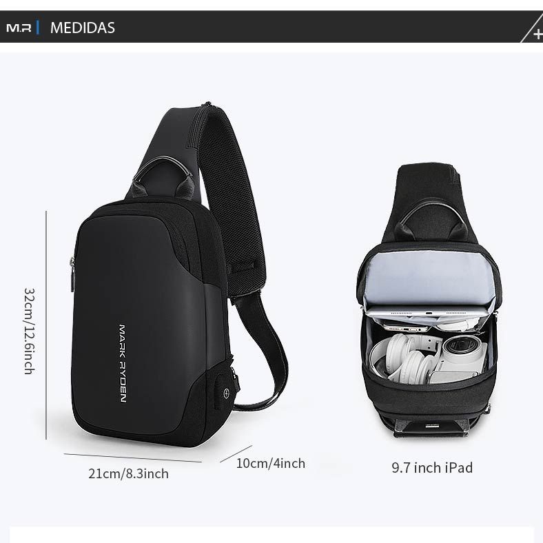 MOCHILA MARK RYDEN LOTTUS NEGRO-1