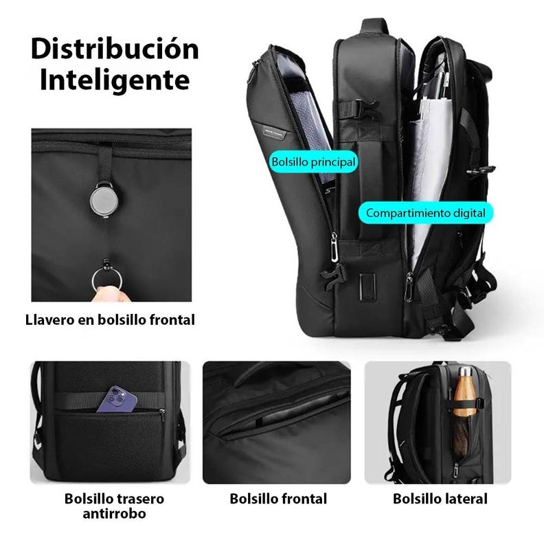 MOCHILA MARK RYDEN DISCOVERY GRIS-2