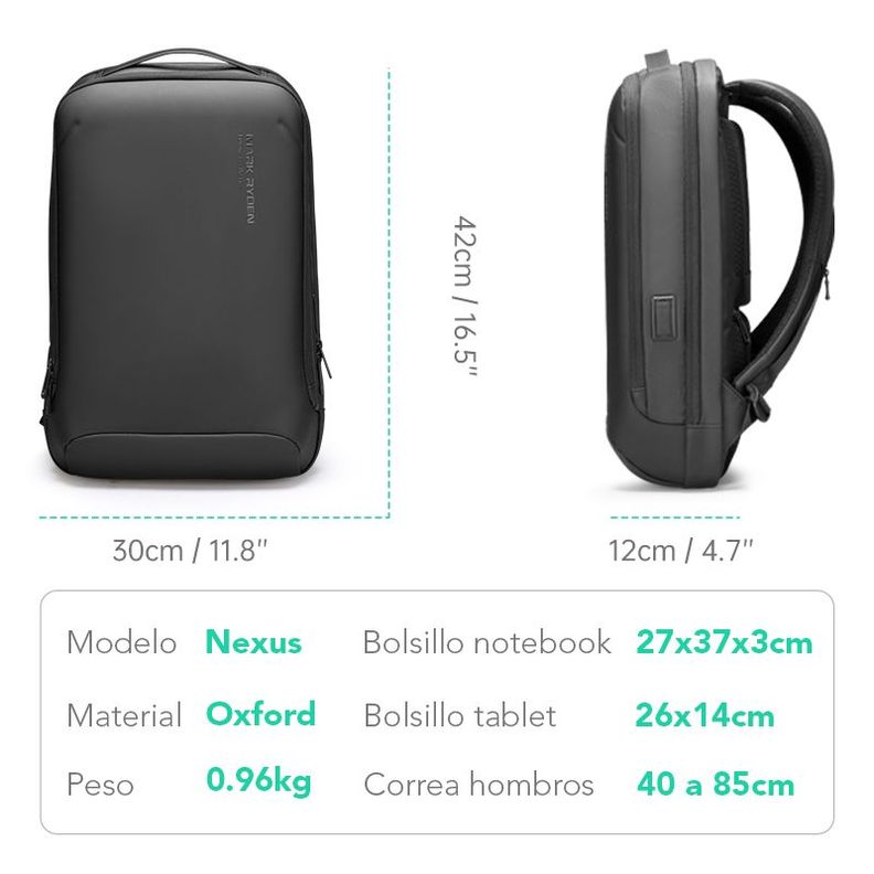 MOCHILA MARK RYDEN NEXUS GRIS-1