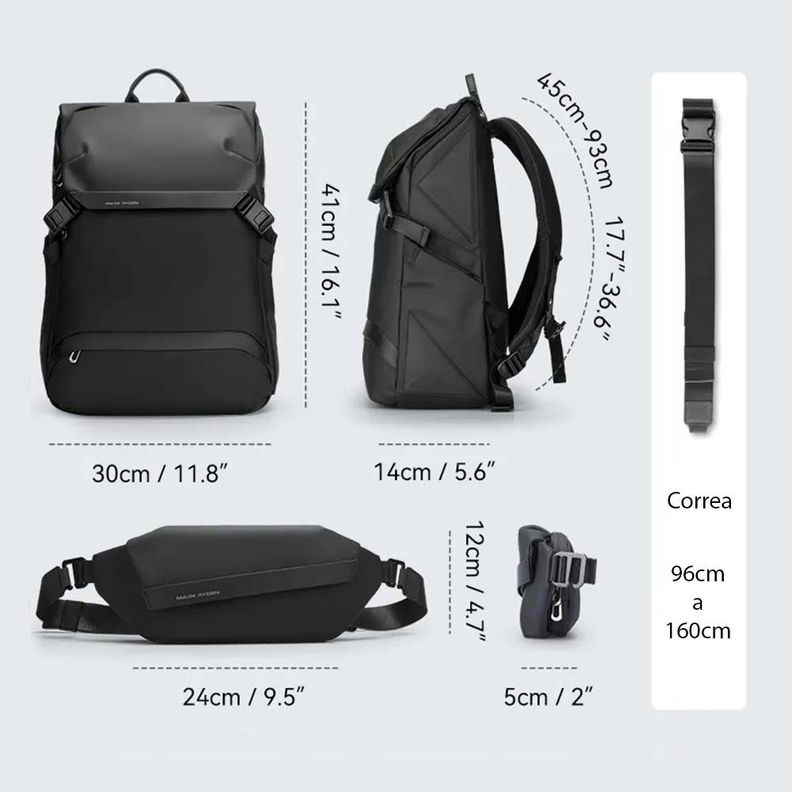 MOCHILA MARK RYDEN KANGOO NEGRO-1