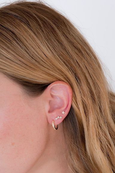 Aros Argollas de Plata 925 Bañados en Oro 18K con Circón-1