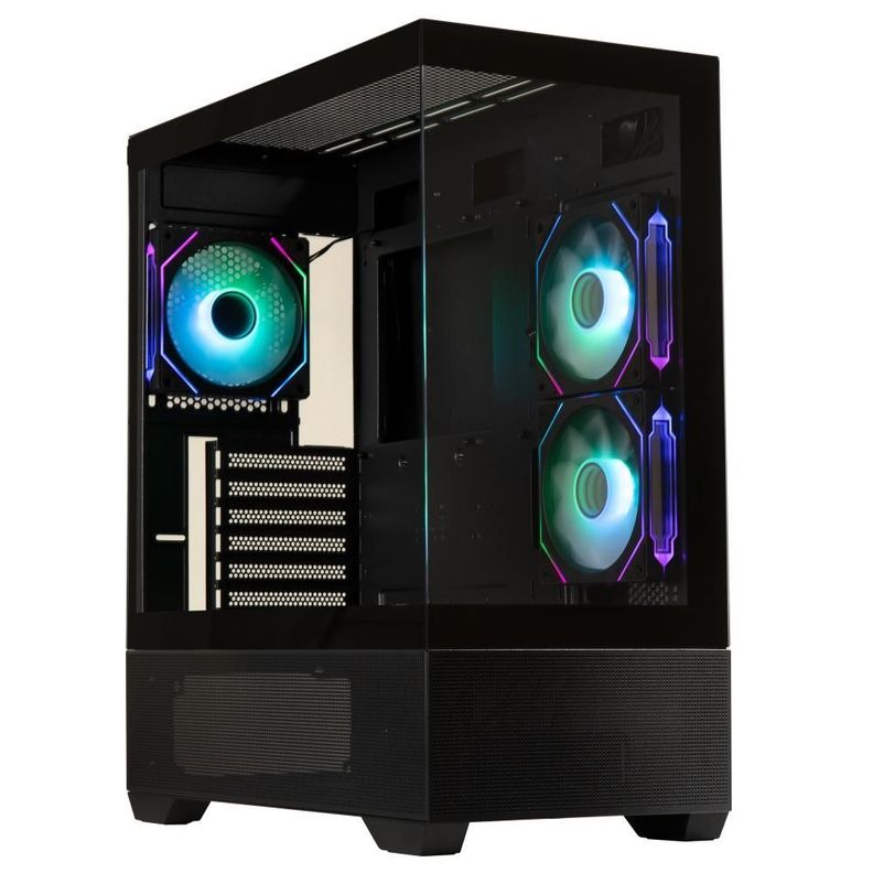 Gabinete BitFenix/ ​​Ceto Cubi ATX/ 3 Ventiladores/ Negro-0