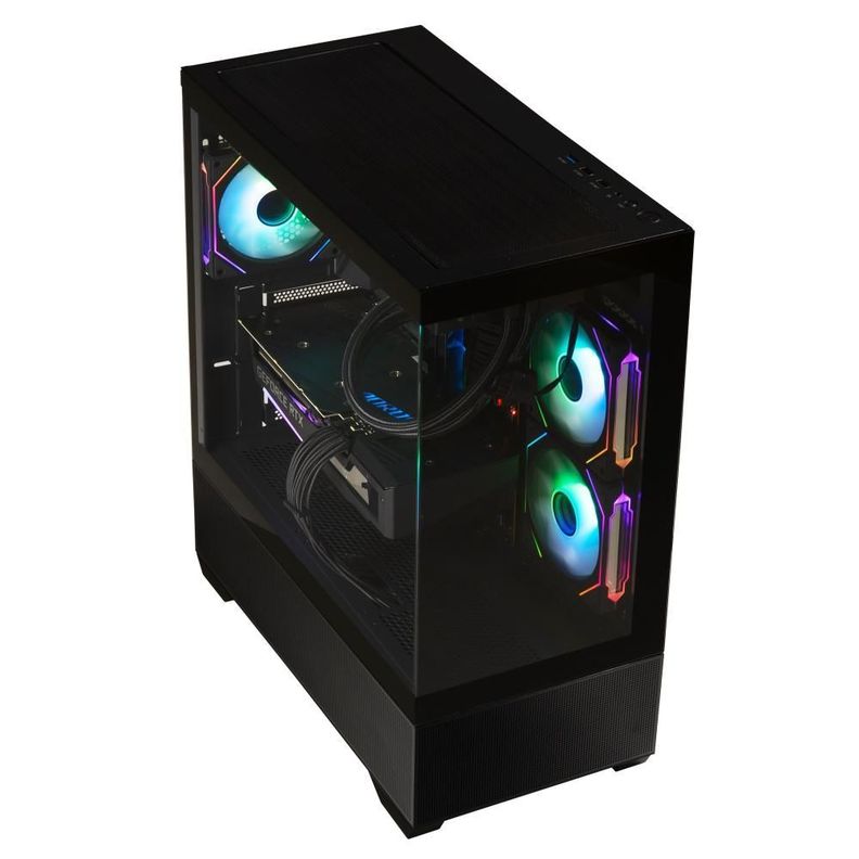 Gabinete BitFenix/ ​​Ceto Cubi ATX/ 3 Ventiladores/ Negro-1