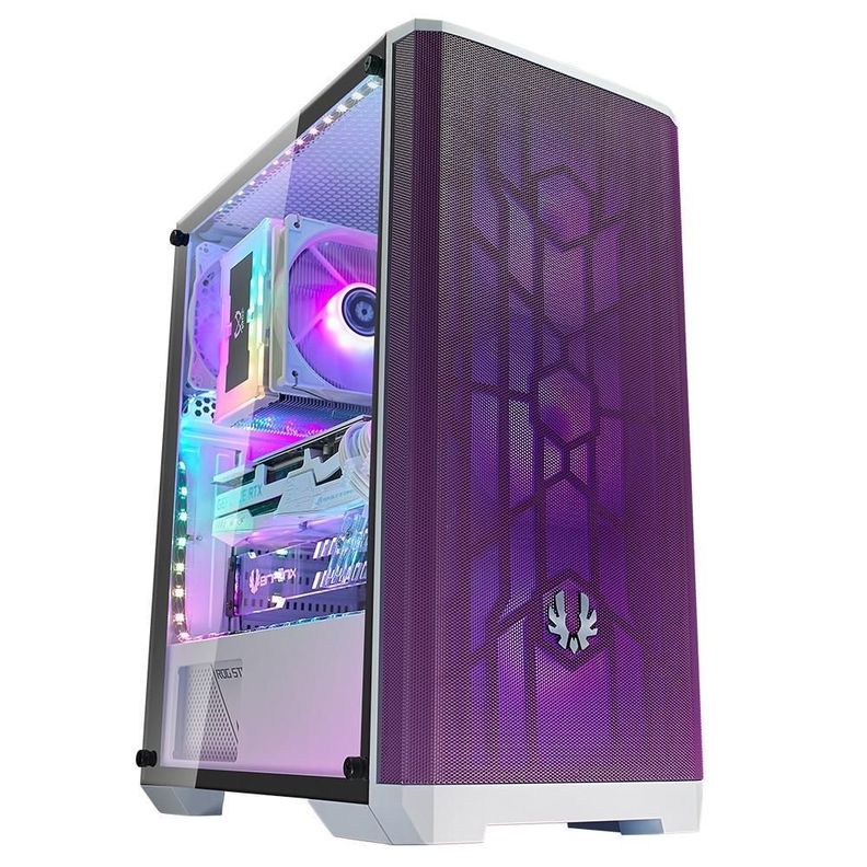 Gabinete BitFenix/ ​​Nova Mesh SE ATX/ 4 Ventiladores/ Púrpura Blanco-1