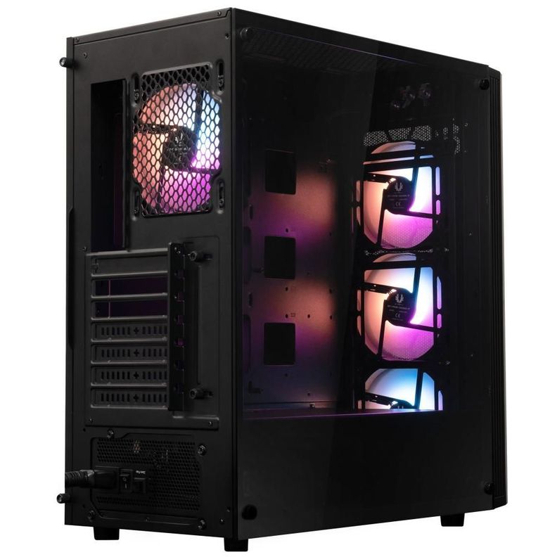 Gabinete BitFenix/ ​​Hades + Fuente de Poder 600W / 4 ventiladores/ Negro-4