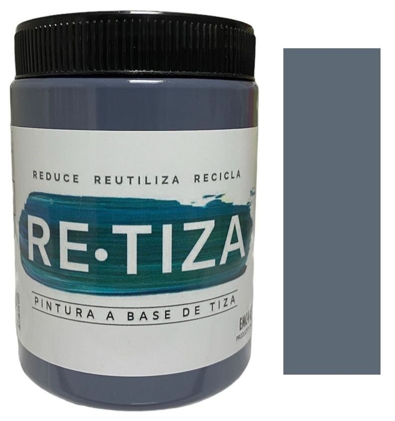 Pintura Vintage/Tizada, color GRIS MARENGO/TERRAZA 1 Kilo, Base Agua Retiza