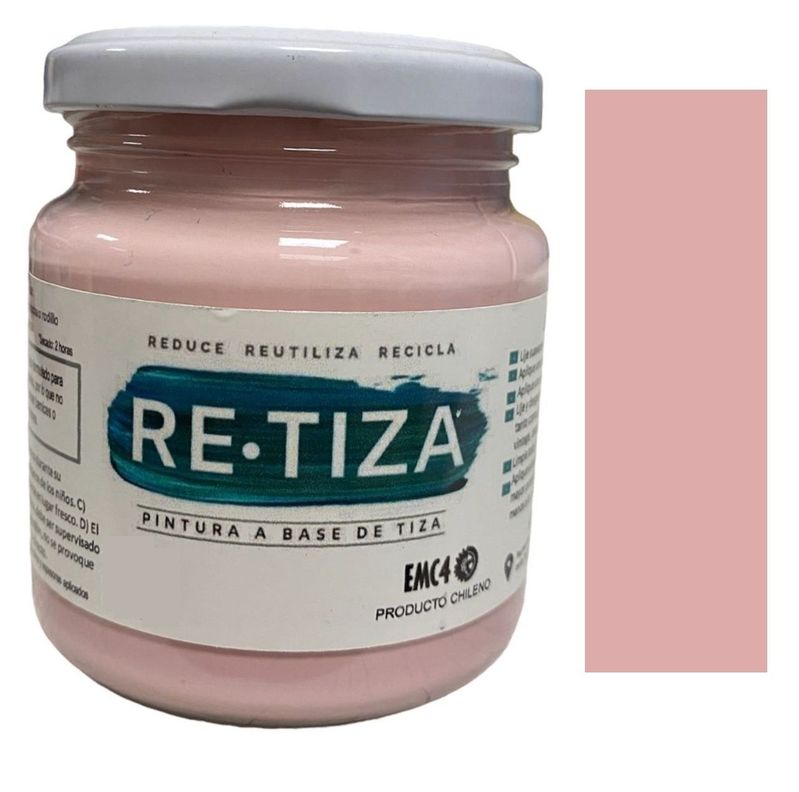 Rosa pastel/Rosado 250 Grs. PINTURA ECOLOGICA DE TIZA VINTAGE BASE AGUA