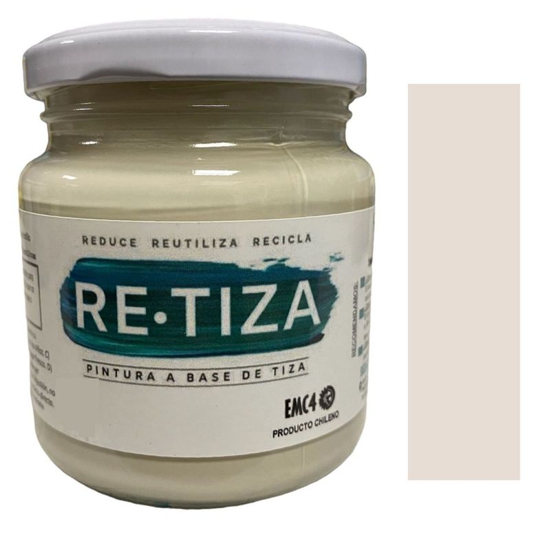 Pintura Vintage/Tizada, color Blanco Crudo 250 gramos, Base Agua Retiza