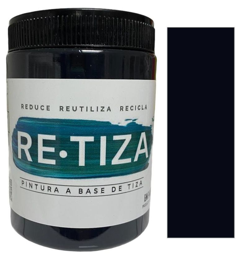 Pintura Vintage/Tizada, color NEGRO PIZARRON 1 Kilo, Base Agua Retiza