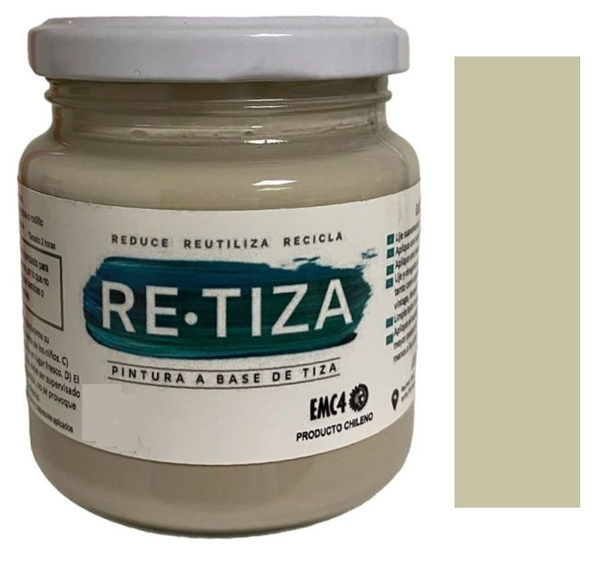 Pintura Vintage/Tizada, color Blanco ARENA 250 gramos, Base Agua Retiza