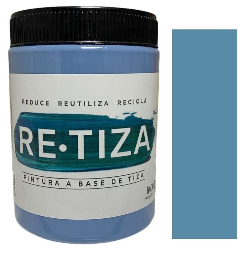 Pintura Vintage/Tizada, color AZUL PIEDRA 1 Kilo, Base Agua Retiza