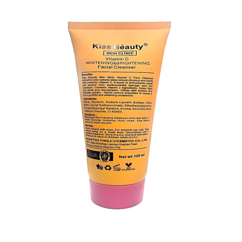 LIMPIADOR FACIAL VITAMINA C ACIDO HIALURONICO KISS BEAUTY-2