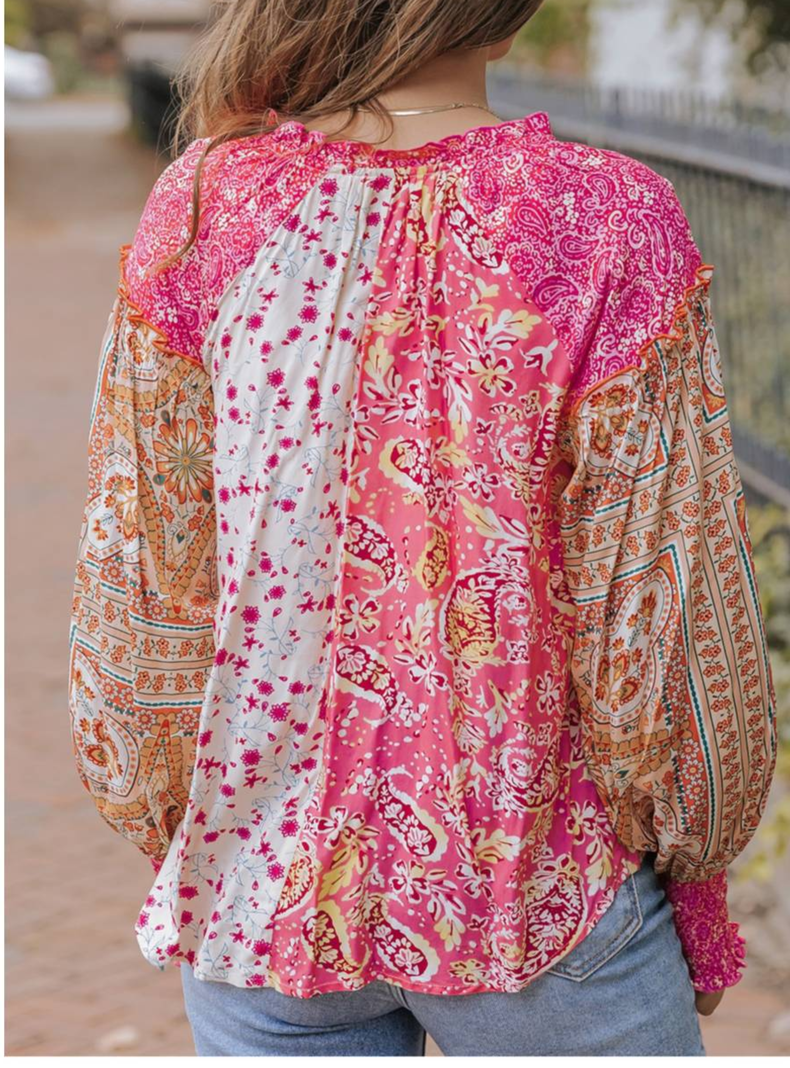 Blusa de viscosa estampada oversize-2