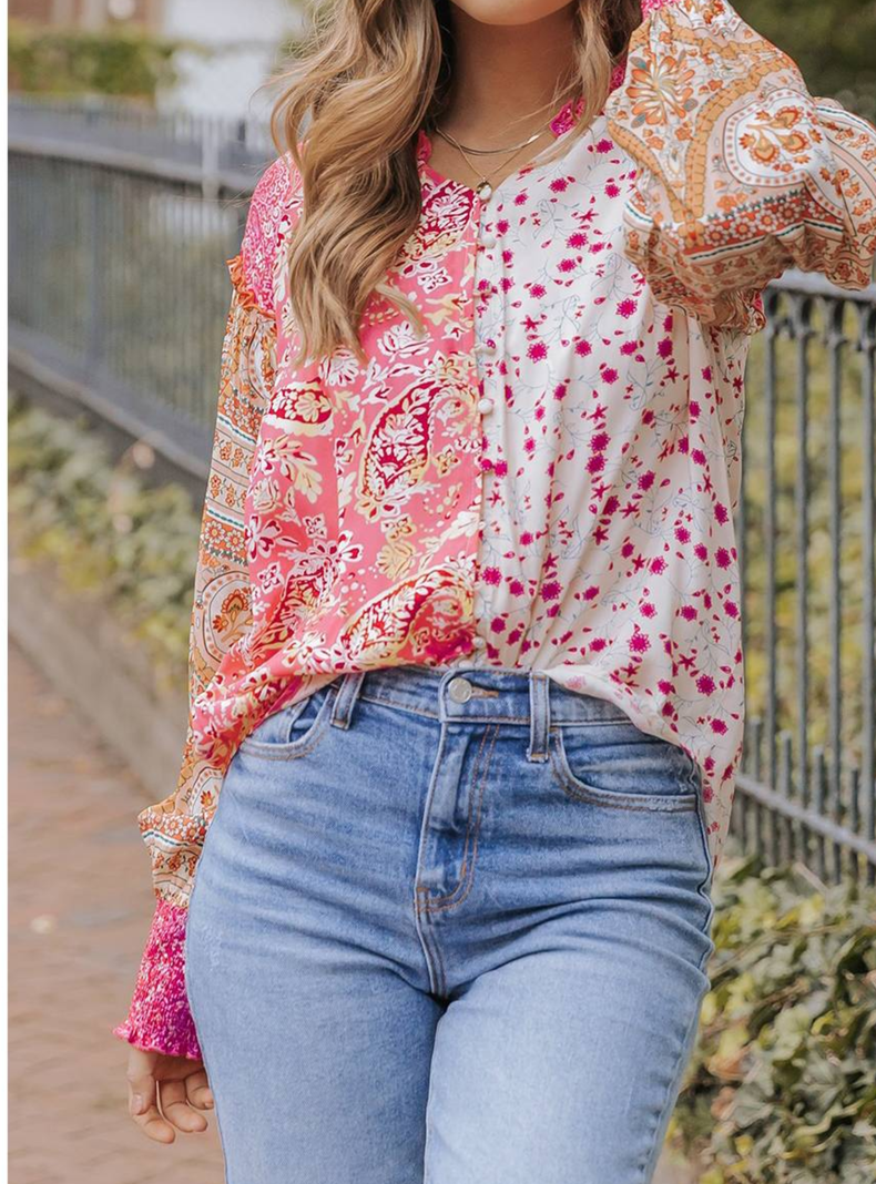 Blusa de viscosa estampada oversize-3