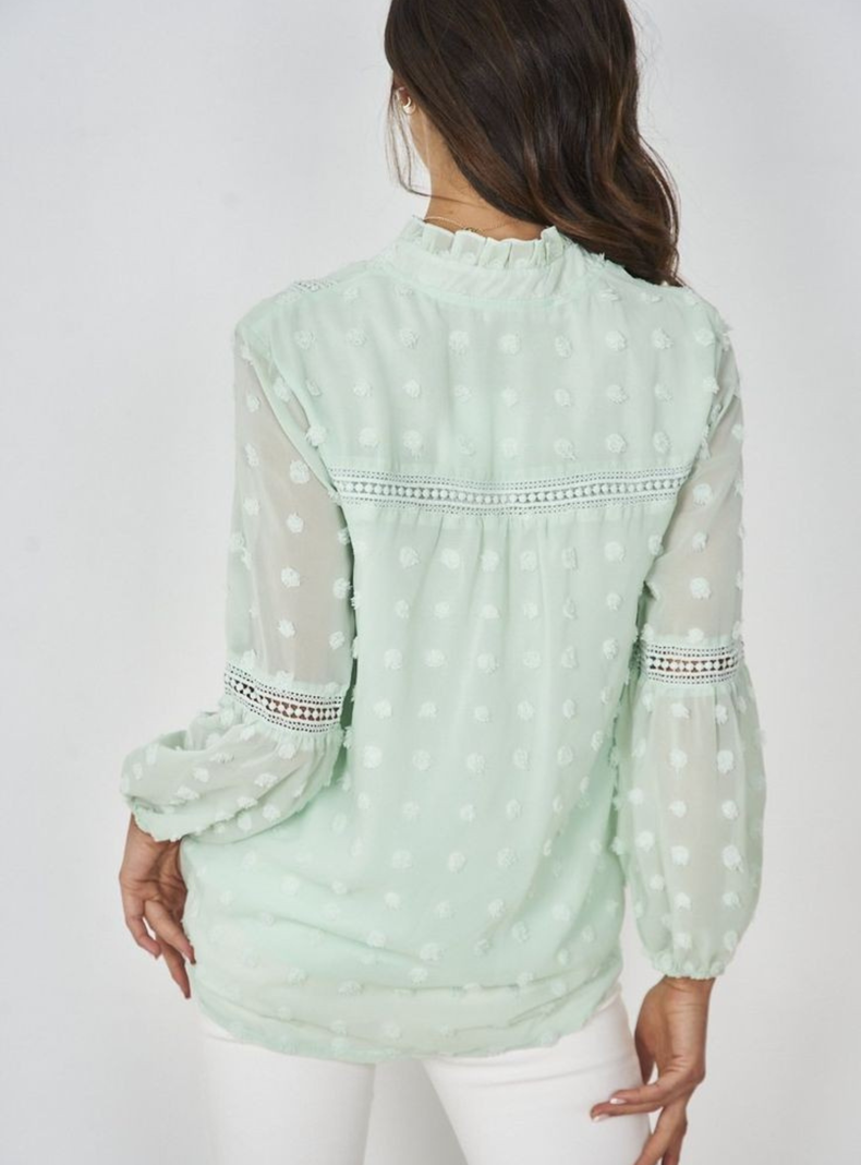 Blusa de gasa tela punto suizo…-2