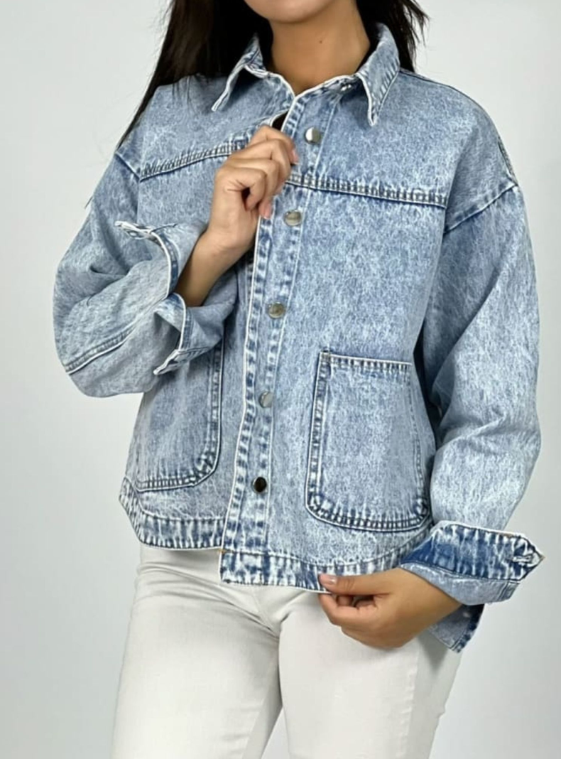 Chaqueta de mezclilla oversize -2