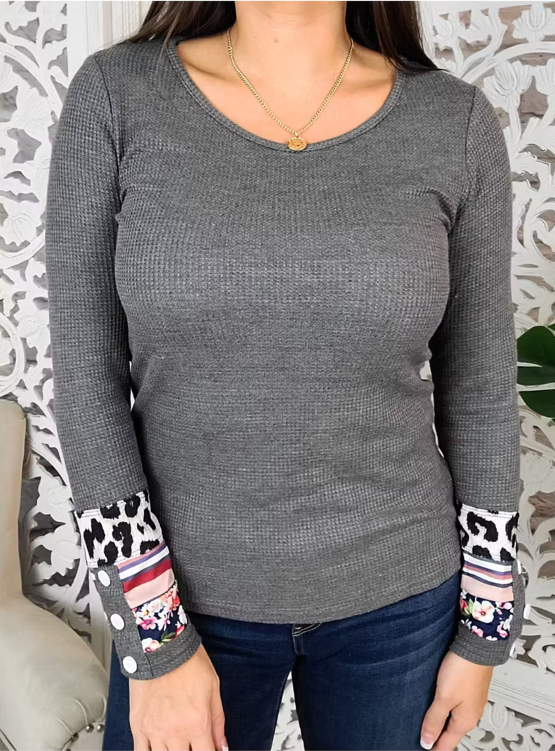 Polera de tela waffle-3