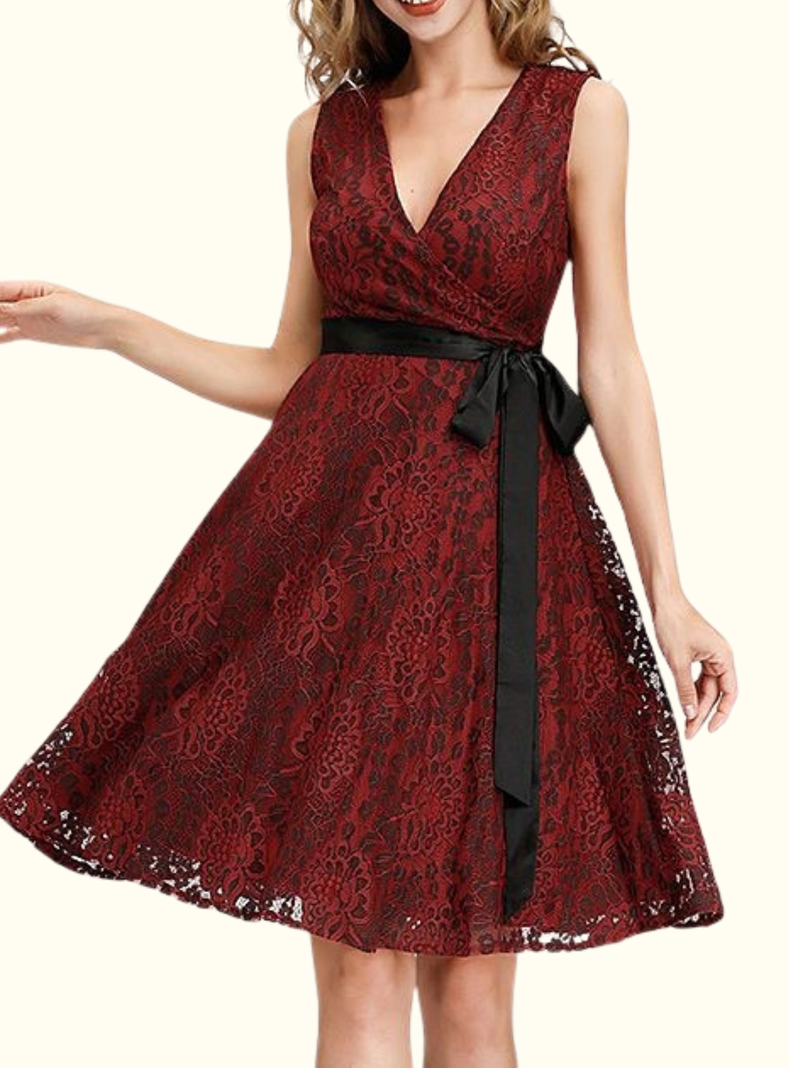 Vestido con encaje talla M-0